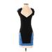 Arden B. Casual Dress - Mini Scoop Neck Short sleeves: Blue Color Block Dresses - Women's Size Medium
