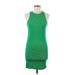 Old Navy Casual Dress - Bodycon: Green Solid Dresses - Women's Size Medium