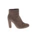 Tony Bianco Ankle Boots: Gray Solid Shoes - Women's Size 8 1/2 - Almond Toe