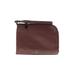 Cole Haan Leather Wristlet: Pebbled Burgundy Solid Bags