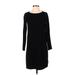 Eileen Fisher Casual Dress - Shift: Black Solid Dresses - Women's Size 2X-Small