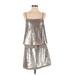 Banana Republic Cocktail Dress: Silver Dresses - Women's Size 2