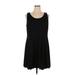 Elle Casual Dress - Mini: Black Solid Dresses - Women's Size 1X