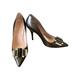 Kate Spade Shoes | Dunmar / Kate Spade Laylee Slate Patent Leather Rhinestone Heels 7.5 | Color: Black/Gray | Size: 7.5