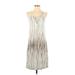 Tart Casual Dress - Shift Scoop Neck Sleeveless: Silver Dresses - Women's Size Small