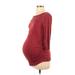 Motherhood 3/4 Sleeve Top Burgundy High Neck Tops - Women's Size Small Maternity