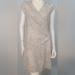 Athleta Dresses | Athleta Nectar Faux Wrap White And Gray Athletic Dress Size Small | Color: Gray/White | Size: S