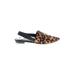 Sole Society Flats: Slip On Chunky Heel Boho Chic Brown Leopard Print Shoes - Women's Size 8 - Almond Toe
