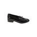 Bandolino Flats: Slip-on Chunky Heel Work Black Solid Shoes - Women's Size 8 - Almond Toe
