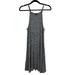 American Eagle Outfitters Dresses | American Eagle Gray Ribbed Skater Dress Size M Women | Color: Gray | Size: M