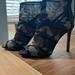 Jessica Simpson Shoes | Jessica Simpson Open Toe, Mesh Camo Heels | Color: Black/Green | Size: 9