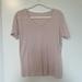 American Eagle Outfitters Tops | American Eagle Pink Striped V-Neck Tee | Color: Pink/White | Size: S