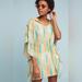 Anthropologie Tops | Anthropologie Lilka Yarn Dyed Holly Batwing-Sleeve Tunic Swim Coverup Euc Xs/S | Color: Green/Yellow | Size: Xs