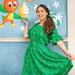 Disney Dresses | Disney Dress Shop Vault Collection Orange Bird Dress L Adorable & Nwt! | Color: Green/Orange | Size: L