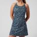 Athleta Dresses | Athleta Infinity Dress Printed Clouded Leopard Blue Built-In Shorts Size Small | Color: Black/Blue | Size: S