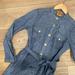 Tory Burch Dresses | Beautiful Tory Burch Blue Jeans Button Up Dress Size 6 | Color: Blue/Gold | Size: 6