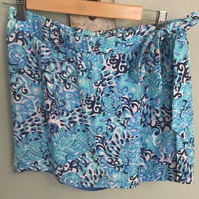 Lilly Pulitzer Shorts | Lilly Pulitzer Skort In Euc, Marching Popover In My Closet | Color: Blue/Green | Size: 4