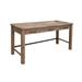 Umey 60 Inch Desk, 3 Drawers, Metal Handles, Rustic Brown Solid Wood Frame