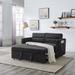 Loveseats Sofa Bed with Pull-out Bed,Adjsutable Back and 2 Arm Pocket - 54.5"x33"x31.5"