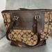 Coach Bags | Euc Coach Signature Jacquard And Leather Shoulder Bag | Color: Brown/Tan | Size: Os