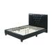 Hodedah Full-Size Platform Bed with Tufted Upholstered Headboard