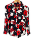 J. Crew Tops | J. Crew Classic Fit Boy Shirt In Navy Poppy Floral Print Women Size 4 | Color: Blue/Red | Size: 4