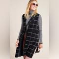 Anthropologie Sweaters | Anthropologie Quinn Windowpane Vest, Os | Color: Black | Size: One Size