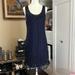 American Eagle Outfitters Dresses | 22 American Eagle Outfitters Racerback Bugle Beaded Sheer Dress With Slip Size S | Color: Blue | Size: S