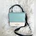 Kate Spade Bags | Kate Spade Colorblock Staci Square Flap Crossbody Top Handle Poolside Blue Multi | Color: Blue/White | Size: Os