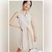 Anthropologie Dresses | Anthropologie Billie Peach Ivory Striped Shirtdress - Size 6 | Color: Cream/White | Size: 6