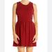 Madewell Dresses | Madewell Red Striped Sleeveless Fit & Flare Mini Dress | Color: Black/Red | Size: M