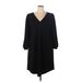 City Chic Casual Dress - Shift V-Neck 3/4 Sleeve: Black Solid Dresses - New - Women's Size 18 Plus