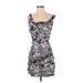 Express Casual Dress - Bodycon: Gray Print Dresses - Women's Size 0