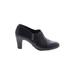 Aerosoles Heels: Slip-on Chunky Heel Classic Black Solid Shoes - Women's Size 9 - Round Toe