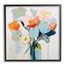 Stupell Industries Az-485-Framed Pastel Flowers Abstraction Framed On Canvas by Irena Orlov Print Canvas in Blue/Orange/Pink | Wayfair