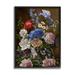 Stupell Industries Az-470-Framed Vintage Flowers & Cat Framed On Canvas by Nene Thomas Print Canvas in Blue/Brown/Green | Wayfair az-470_fr_16x20