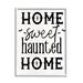 Stupell Industries Az-658-Framed Haunted Home Phrase Framed On Canvas by Lil' Rue Print Canvas in White | 20 H x 16 W x 1.5 D in | Wayfair