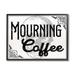 Stupell Industries Az-661-Framed Mourning Coffee Skull Framed On Wood by Lil' Rue Print Wood in Black/Brown | 11 H x 14 W x 1.5 D in | Wayfair