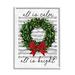 Stupell Industries All Is Bright Holiday Music by Lettered & Lined Wood in Brown | 20 H x 16 W x 1.5 D in | Wayfair az-656_wfr_16x20