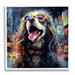 Stupell Industries Az-197-Framed Dog In Modern City Framed On Wood by Ray Powers Print Wood in Black/Brown/Gray | 12 H x 12 W x 1.5 D in | Wayfair