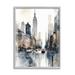 Stupell Industries New York Urban City by Irena Orlov - Single Picture Frame Print on Wood in Brown/Gray | 14 H x 11 W x 1.5 D in | Wayfair