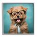 Stupell Industries Dog Portrait Framed On Wood by Roozbeh Print Wood in Brown | 24 H x 24 W x 1.5 D in | Wayfair az-724_gff_24x24