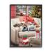 Stupell Industries Az-624-Framed Pets On Holiday Couch On Canvas by Jason Kirk Print Canvas in Green/Red/White | 30 H x 24 W x 1.5 D in | Wayfair