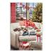 Stupell Industries Az-624-Framed Pets On Holiday Couch On Canvas by Jason Kirk Print Canvas in Green/Red/White | 15 H x 10 W x 0.5 D in | Wayfair