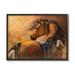 Stupell Industries Az-053-Framed Kiowa Gold Horse Canvas in Brown | 16 H x 20 W x 1.5 D in | Wayfair az-053_fr_16x20