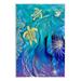 Stupell Industries Abstract Blue Sea Turtles by Amy Tieman Wood in Brown | 15 H x 10 W x 0.5 D in | Wayfair az-951_wd_10x15