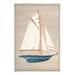 Stupell Industries Az-918-Framed Rustic Blue Sailboat On Canvas by June Erica Vess Print Canvas in Brown | 15 H x 10 W x 0.5 D in | Wayfair