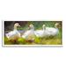 Stupell Industries Ducks By River Painting by Ziwei Li Wood in Brown | 10 H x 24 W x 1.5 D in | Wayfair az-074_wfr_10x24