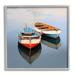 Stupell Industries Ba-051-Framed Two Canoes In Lake On Canvas by Irena Orlov Print Canvas in Blue/Red/White | 17 H x 17 W x 1.5 D in | Wayfair