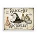 Stupell Industries Ba-812-Framed Black Hat Apothecary Potions Framed On Wood by Deane Beesley Print Wood in Brown | 24 H x 30 W x 1.5 D in | Wayfair